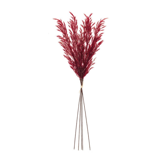Melrose International Burgandy Plume Bundle, Set of 6, Crimson