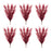 Melrose International Burgandy Plume Bundle, Set of 6, Crimson