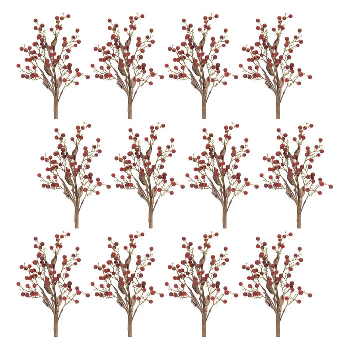 Melrose International Berry Spray, Set of 12, Red/Brown