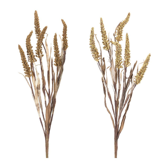 Melrose International Amaranthus Bush, Set of 2, Brown/Tan - 86972DS