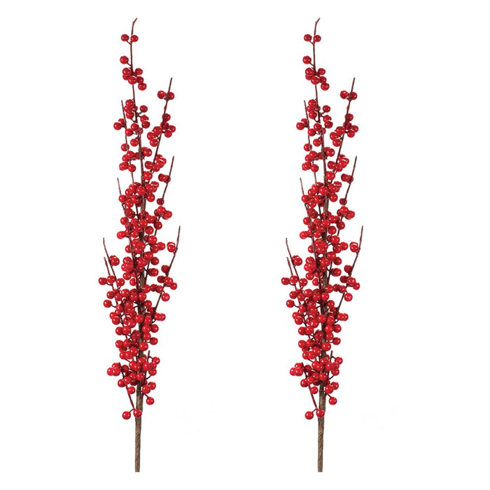 Melrose International Ilex Berry Stem, Set of 2