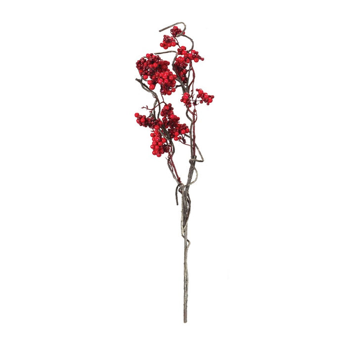 Melrose International Berry Twig Branch, Set of 12, Red/Brown