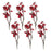 Melrose International Berry Twig Branch, Set of 12, Red/Brown