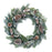 Melrose International Flocked Pine Cone Wreath 26"D, Green/White/Brown - 86992DS