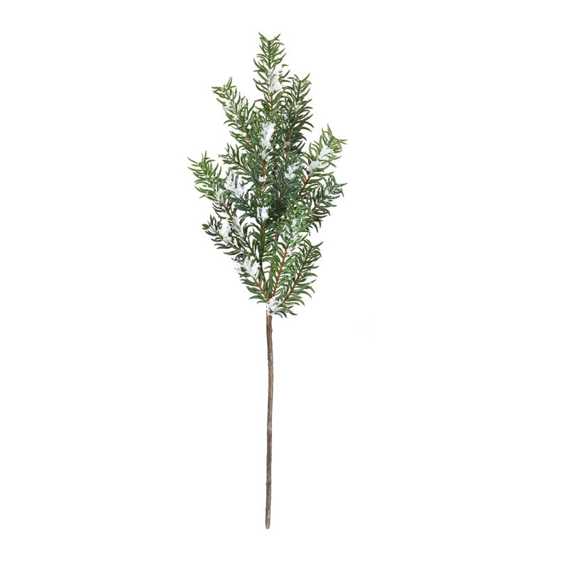 Melrose International Snow Pine Spray, Set of 6, Green/White
