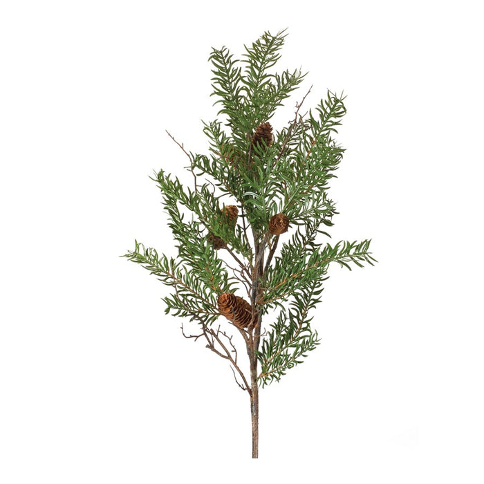 Melrose International Pine Twig Spray, Set of 2, Green/Brown - 87002DS