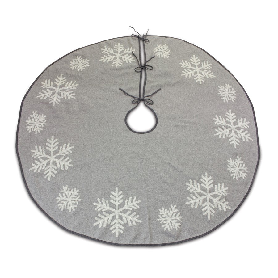 Melrose International Grey Woven Snowflake Tree Skirt 48"D - 87006DS