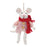 Melrose Int. Winter Mouse Ornament, Set of 6, Green/Pink/White