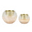 Melrose International Ombre Glass Votive Candle Holder, Set of 2, Gold - 87015DS