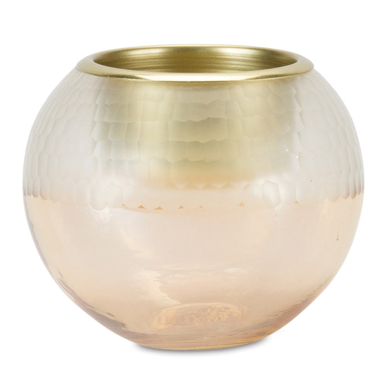 Melrose International Ombre Glass Votive Candle Holder, Set of 2, Gold