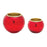 Melrose Round Mercury Glass Votive Holder/Metal Insert, Set of 2, Red - 87016DS