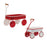 Melrose International Metal Wagon Decor, Set of 2, Red/White - 87027DS