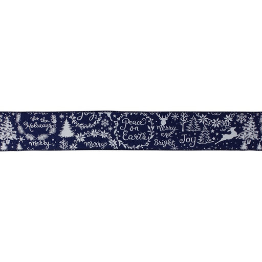 Melrose Peace/Joy Ribbon, Set of 3 2.5"x10 Yds, Blue;White - 87033DS