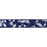 Melrose Wired Polyester Ribbon 2.5"x10 yds, Set of 2, Blue/White - 87035DS