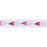 Melrose Wired Polyester Ribbon 2.5"x10 yds, Set of 2, White/Red - 87041DS