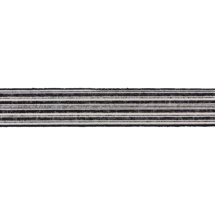 Melrose Wired Polyester Ribbon 2.5"x10 yds, Set of 2, Black/White - 87051DS
