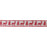 Melrose Wired Polyester Ribbon 2.5"x10 yds, Set of 2, Red/White - 87071DS