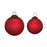 Melrose International Frosted Glass Ball Ornament, Set of 12, Red - 87073DS