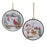 Melrose Woodland Snowman Disc Ornament, Set of 12, White/Red/Green - 87078DS