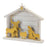 Melrose Cut Out Metal Nativity Scene 17.75"L, White/Black/Gold - 87083DS