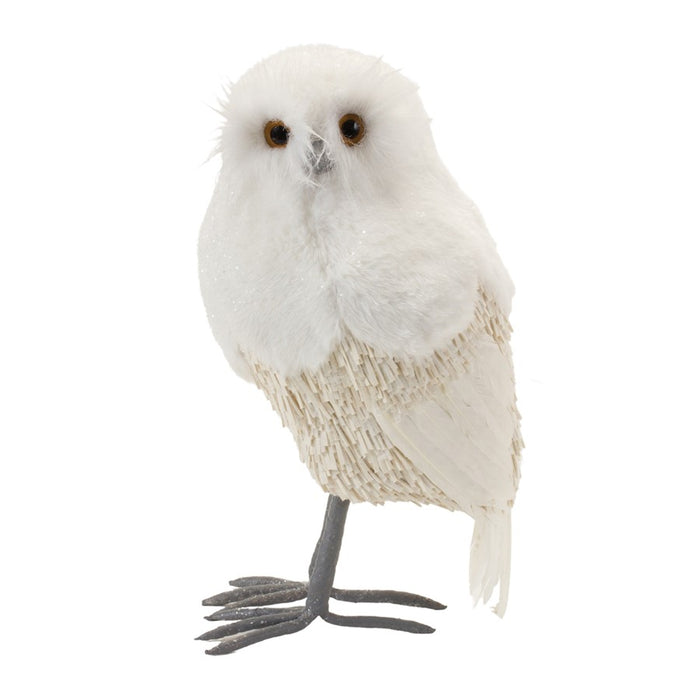 Melrose International Winter Owl Decor, Set of 2, White