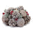 Melrose Frosted Pine Cone Votive Candle Holder, Set of 6, White/Brown - 87097DS