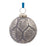 Melrose Etched Leaf Glass Ball Ornament, Set of 6, Blue/Grey - 87128DS