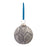 Melrose Etched Leaf Glass Ball Ornament, Set of 6, Blue/Grey