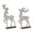 Melrose International Carved Deer Decor, Set of 2, White/Brown - 87149DS