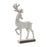 Melrose International Carved Deer Decor, Set of 2, White/Brown