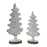 Melrose International Carved Pine Tree Decor, Set of 2, Cream/Brown - 87150DS