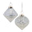 Melrose Textured Mercury Glass Ornament, Set of 6, Blue/White - 87154DS