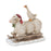 Melrose Farmhouse Santa on Sled Figurine, Set of 2, Brown/Red