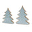 Melrose International Wood Pine Tree Decor, Set of 2, Blue/Brown - 87161DS