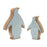 Melrose International Wood Pengu, Decor, Set of 2, Blue/Brown - 87162DS