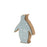 Melrose International Wood Pengu, Decor, Set of 2, Blue/Brown