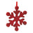 Melrose International Fir Wood Snowflake Ornament, Set of 12, Red
