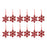 Melrose International Fir Wood Snowflake Ornament, Set of 12, Red