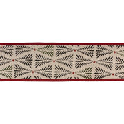 Melrose International Wired Cotton Ribbon 4"x5 yds, Black/Beige - 87173DS