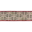 Melrose International Wired Cotton Ribbon 4"x5 yds, Black/Beige - 87173DS