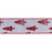 Melrose International Wired Polyester Ribbon 4"x5 yds, Rd/White - 87174DS