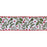 Melrose International Wired Cotton Ribbon 4"x10 yds, White/Green/Red - 87176DS