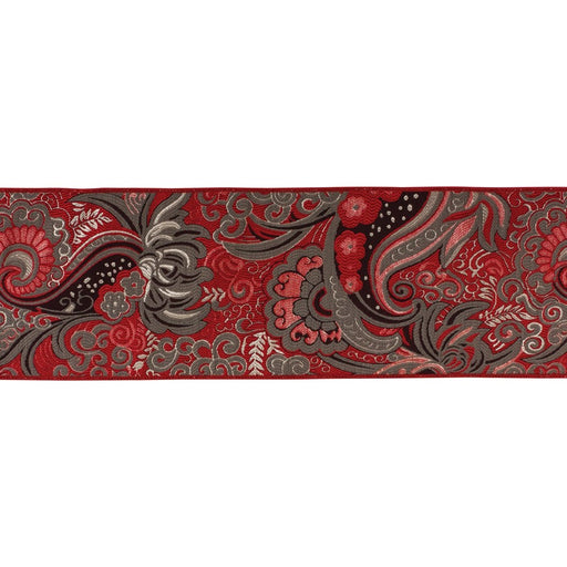 Melrose International Wired Polyester Ribbon 6"x5 yds, Red/Gold - 87183DS