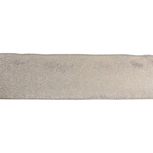 Melrose International Wired Polyester Ribbon 4"x10 yds, Gold - 87187DS