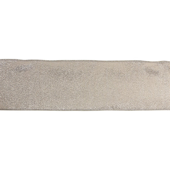 Melrose International Wired Polyester Ribbon 4"x10 yds, Gold - 87187DS