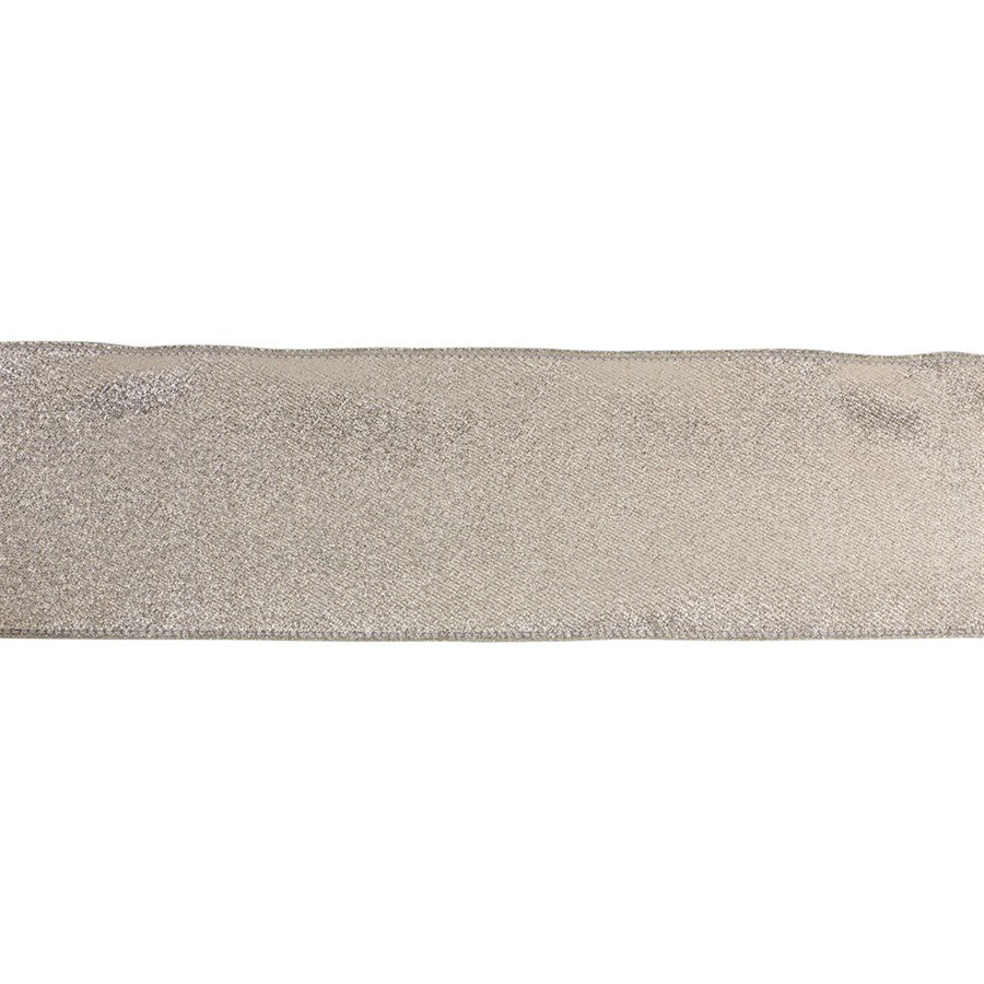 Melrose International Wired Polyester Ribbon 4"x10 yds, Gold - 87187DS