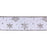 Melrose Wired Cotton Ribbon 4"x10 yds, Set of 2, White/Silver - 87189DS