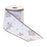 Melrose Wired Cotton Ribbon 4"x10 yds, Set of 2, White/Silver