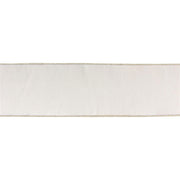 Melrose International Wired Polyester Ribbon 4"x10 yds, White - 87192DS