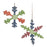 Melrose International Wood Snowflake Ornament, Set of 6, Green/Blue - 87198DS